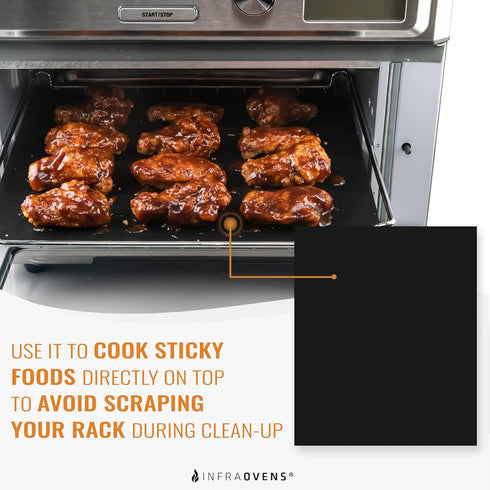 Toaster Oven Air Fryer Reusable Mats Accessories 10 x 12, Compatible with Cuisinart, Breville, Black and Decker + More, Non-Stick, Easy Clean, Foo...