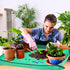 Plant Repotting Mat for Garden, 2 Pcs Waterproof Potting Mat Foldable Indoor Plant Mat Portable Square Gardening Mat Potting Tray with 6 Pcs Mini ...