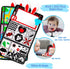 Tummy Time/Baby Mirror Toys, Black and White High Contrast Tabletop Mount Baby Newborn Toys 0 3 6 Months Brain Development, Sensory Texture Piano ...