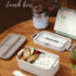 Adult Bento Box, Stackable Lunch Box Container with Snap, 304 Stainless Steel Utensils, and Nylon Sealing Strap, BPA Free Food Container (White01)...