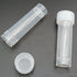 50 Pcs 5ml Graduated Plastic Tube Cryovial Cryogenic Vial Tube Mini Test Tube with Screw Cap...