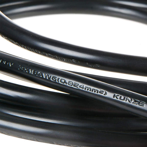 6Ft 18 Gauge 3 Prong Heavy Duty Universal AC Appliance Replacement Power Supply Cord Cable with Open End, SJT 18AWG US Plug 10A/125V 1250W, Black...
