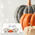 Koko Paper Co Thanksgiving Table Place Cards with Pumpkin and Fall Leaves | 50 Tent Style Dinner Setting Name Cards | Designed and Made in the U.S...