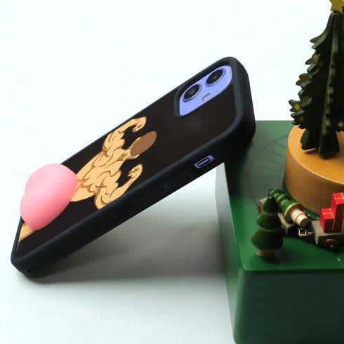 Funny Ugly Phone Case for iPhone 12 Mini Ridiculous Weird Ugliest Phone Case Crazy Peach Phone Case...