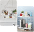 Desktop Organizer Shelf, White 2-Tier Desktop Supplies Storage Rack, Adjustable Storage Rack and Office Cubicle Decor for Tabletop, School, Office...