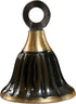 MBI Set of 8 Dark Painted & Golden Base Brass Bells for Temple, House, Christmas Decoration| for Blissful Ringtone| House-Door Bell| Animal Neck-B...
