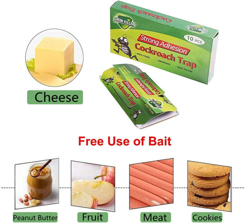 Cockroach Trap Roach Killer Indoor Home Non-Toxic Sticky Trap Bug Glue Trap for Roach, Ants, Spiders, Bugs, Beetles, Crickets...