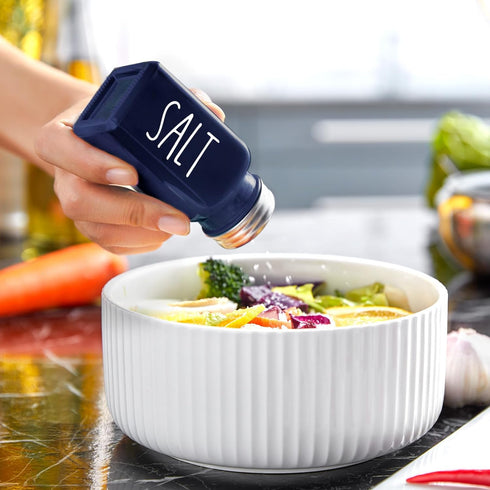 Navy Blue Salt and Pepper Shakers Set - Bivvclaz 2.7 oz Christmas Salt and Pepper Shakers, Blue Kitchen Decor and Accessories for Home Restaurants...
