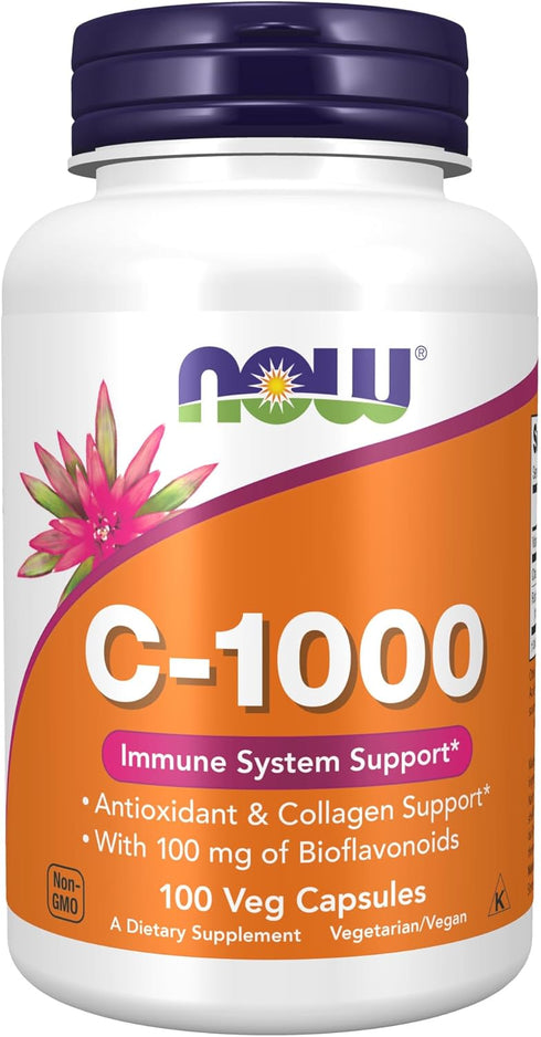 NOW Supplements, Vitamin C-1,000 with 100 mg of Bioflavonoids, Antioxidant protection*, 100 Veg Capsules...