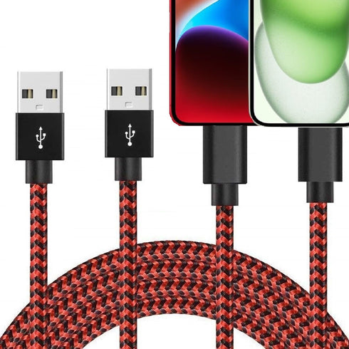 i.Phone Charger Cable 2Pack 6FT Lightining Cable USB Heavy Duty Nylon Fast USB i.Phone Charging Cord Compatible with i.Phone 14/13/12/11/Pro/X/Xs ...