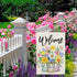 CROWNED BEAUTY Spring Garden Flag Floral Mason Jar 12x18 Inch Double Sided for Outside Small Burlap Seasonal Welcome Yard Flag...