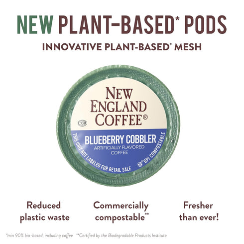 New England Coffee Blueberry Cobbler Medium Roast Single Serve Pods, 12ct Box (Pack of 1)...