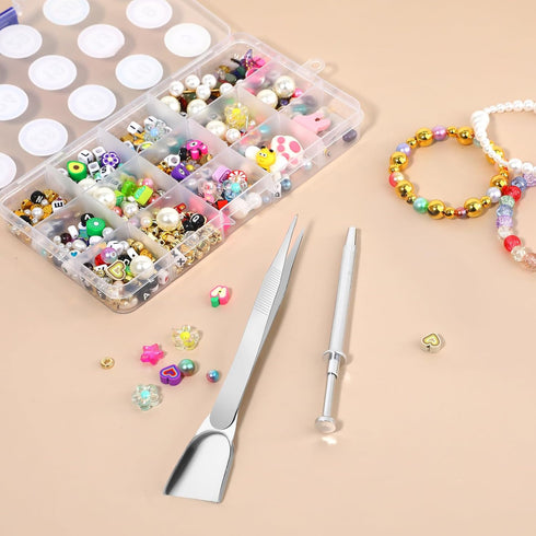 2Pcs Grabber Tool Holder Set Jewelry Tweezers 4 Claw Jeweler's Pick Up Sprinkle Pen Piercing Ball with Prongs Diamond Claw Precision Stainless Ste...