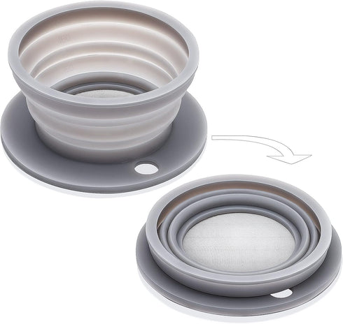 Paperless Collapsible Pour Over Coffee Dripper, Portable Reusable Pour Over Coffee Maker with Stainless Steel Mesh Screen, Perfect for Single Cup ...