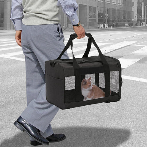 Travel Carrier for Cats Cat Soft-Sided Carriers Ventilated Breathable Foldable Cat Carrier Soft Airline Approved Dog Carrier for Small Medium Dogs...