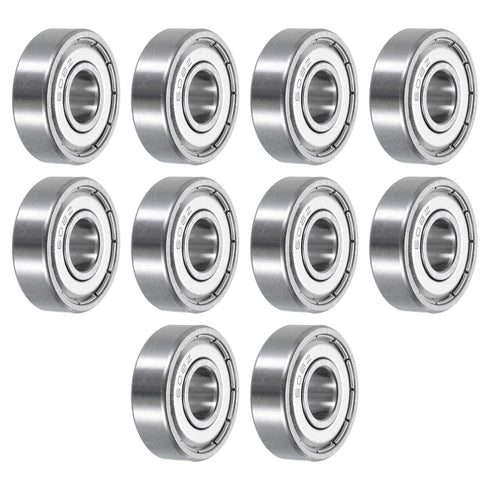 uxcell 10pcs 608ZZ Miniature Deep Groove Ball Bearings 8x22x7mm Double Shielded Bearings for Electric Motor, Home Appliances, Garden Machinery, P5...