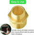 3/4" GHT Male x 1" NPT Male Garden Hose Adapters, Brass Garden Hose Repair Fittings, Water Hose Connector (2 Pack Brass)...