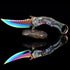 Pocket Knife for Men, Cool Folding Knife With Embossed 3D Dragon Relief, Great Gift Edc Knife For Men Outdoor Survival Camping Hiking (Rainbow)...