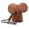 Handmade Leather Elephant Keychain, Hanging Bag Charm for Purse and Backpack | 100% Genuine Leather, Cute Elephant Gifts for Women (Brown)...