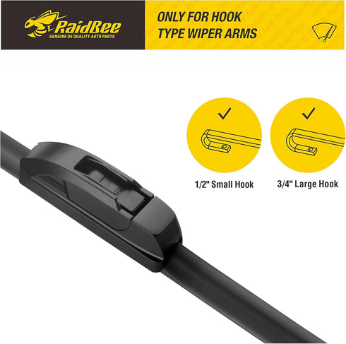 Wiper Blades,26 Inch + 16 Inch Wiper Blades Automotive Replacement Windshield Wiper Blades Replacement for CR-V 16-12, RAV4 22-13 Wiper Blades for...