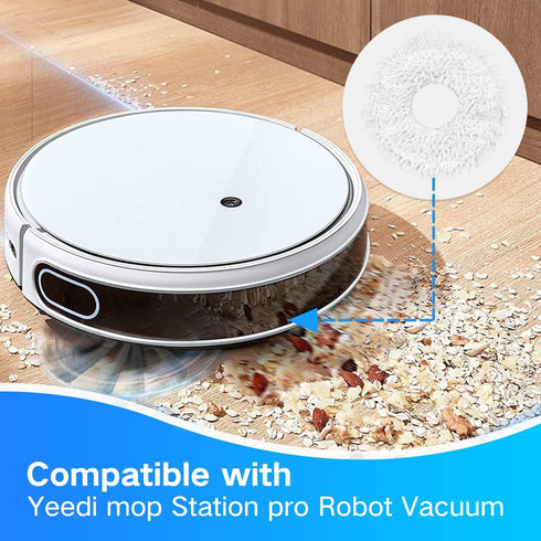 Replacement for Robot Cleaner Yeedi mop Station Accessories Parts X4 Mop X4 Side Brush X2 Filter (4)...