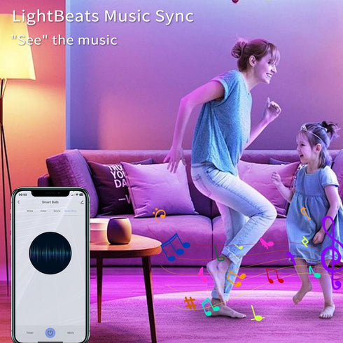 Smart Light Bulbs E12 RGB+CCT Led WiFi+Bluetooth Smart Bulbs 300lm 40W Equivalent Multicolor and Dimmable That Work with Alexa Google Smart Things...