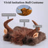 Onmygogo Funny Pet Moose Costumes for Dog, Cute Furry Pet Wig for Halloween Christmas, Pet Clothing Accessories (Bull, Size L)...