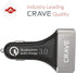 Crave CarHub 54W 4 Port USB Car Charger, Qualcomm Quick Charge 3.0 - Black...