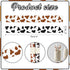 Hying 2 PCS Cow Spotted Ribbons for Crafting, 3/8" Width Brown Black Grosgrain Ribbons Cow Speckled Ribbon Classic Retro Craft Ribbons for Gift Wr...