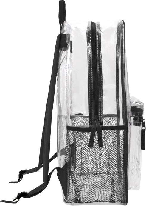 Trail maker Clear Backpack Heavy Duty with Padded Straps, Side Pockets for Kids, Boys, Girls, School, Stadium Approved Events...