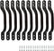 10 Pack Black Barn Door Handles, Heavy Duty Sliding Door Handle, Solid Steel Black Pull for Sliding Doors, Closets, Fences, Gates, Pantries, Garag...