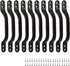 10 Pack Black Barn Door Handles, Heavy Duty Sliding Door Handle, Solid Steel Black Pull for Sliding Doors, Closets, Fences, Gates, Pantries, Garag...