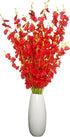 Artificial Flowers Orchids Silk Fake Flowers in Bulk, 12 Pcs (Each 38.5”), for Wedding Festive Party Home Office Decoration, Not Include Vase...