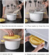 Microwave Rice Cooker, Food Grade Portable Microwave Steamer for Rice, Microwave Steamer for Vegetables, Microwave Cookware (L)...