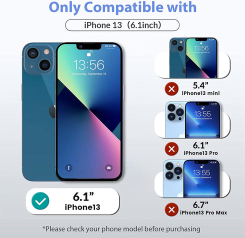 LK 3 Pack iPhone 13 Screen Protector with 3 Pack Camera Lens Protector, Easy Install, HD Clarity, Touch Sensitive, 9H Hardness Tempered Glass for ...