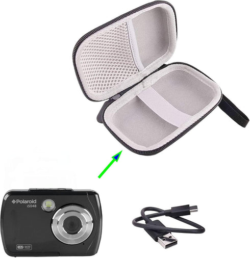 WERJIA Hard Carrying Case Compatible with Polaroid IS048 Waterproof Digital Camera (Black)...