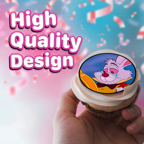 30 x Edible Cupcake Toppers Themed of Wonderland Collection of Edible Cake Decorations | Uncut Edible on Icing Sheet...