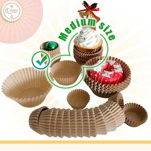 qiqee 1000pcs Natural Cupcake Liners Muffin Linner No Smell, Food Grade Baking Cups?Standard Size?...