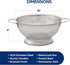 HIC Kitchen Perforated Colander with Handles, 18/8 Stainless Steel, 10 Inches...