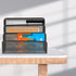Operitacx for Metal Letter Magazine Home Tray Folder Slots Filing Envelope Black Desk Holder Paper Document Desktop Mail Countertop Organizer Cell...