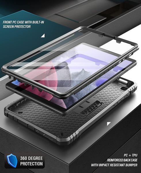 Poetic Revolution Case Designed for Galaxy Tab A7 Lite 8.7 with Screen Protector & Kickstand, Full Body Heavy Duty Rugged Shockproof Drop Protecti...