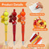 NEWEST 12 Pieces Fall Beadable Pens Bulk Thanksgiving Bead Pens with 36 Beads Fall DIY Pen Making Kit Black Ink Beaded Ballpoint Pens Kits for Tha...