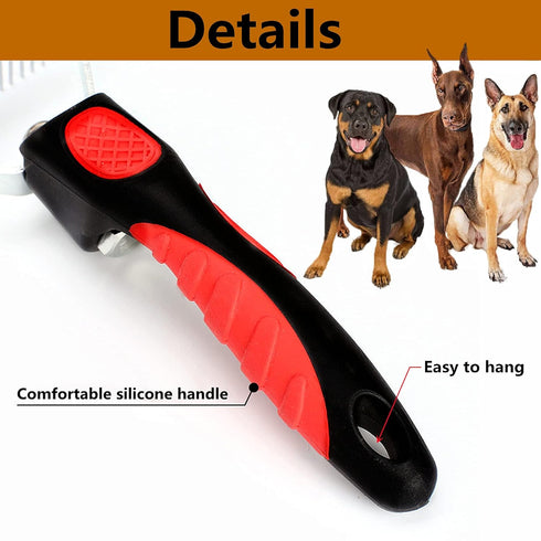 Grooming Rake Undercoat Brush for Dogs Long Hair, Tooth Stainless Steel Dog Comb, Deshedding Tool Set Husky Long-haired Cats, 2 Piece...