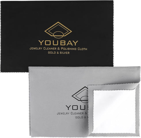 youbay Silver Jewelry Cleaning Cloth - Silver Polishing Cloth for Jewelry, Jewelry Cleaner Cloth for Tarnish Remover, Polishing Cloth for Gold Sil...