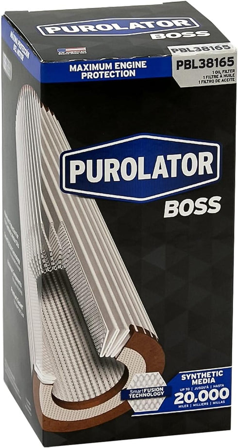 Purolator PBL38165 PurolatorBOSS Maximum Engine Protection Cartridge Oil Filter Compatible With Mercedes-Benz E350, GLE350, ML350, GLK350, S550, G...