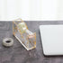 Stylish Acrylic Tape Dispenser with Ruler - Gold Leaf Finish - Enhance Your Office Experience for Masking Tape, Heat Transfer Tape Sublimation, Pa...