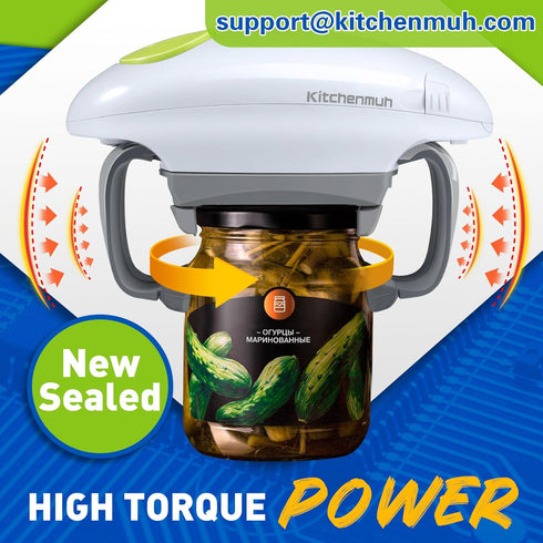 Higher Torque Electric Jar Opener for Seniors with Arthritis Fit Almost Jars Size, Strong Tough Automatic Jar Opener for Weak Hands, Hands Free Ba...