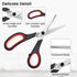 Scissors Set of 3-Pack, 8" Scissors All Purpose Comfort-Grip Handles Sharp Scissors for Office Home School Craft Sewing Fabric Supplies, High/Midd...