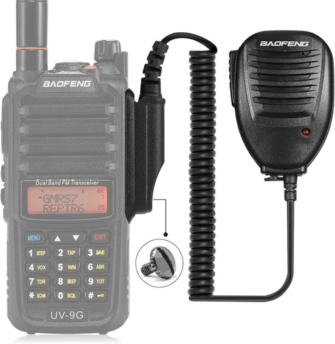 BAOFENG Waterproof Speaker Two Way Radio Microphone Ham Radio Handheld Remote Shoulder Mic for Baofeng UV-9R UV-9R Plus MK1 UV-9R PRO UV-9G GT-3WP...