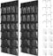 2 Pack Extra Large Hanging Over Door Shoe Organizers,closet shoe organizer shoe rack organizer shoe storage,12+6 Crytal Pockets,8+8 Hooks,black (5...